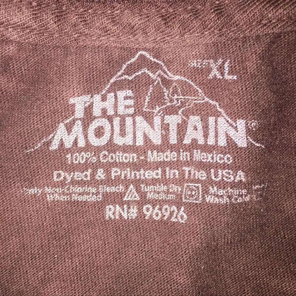 The Mountain- Sloth Brown Tie Dye T-Shirt, Unisex, Size XL - Picture 3 of 4